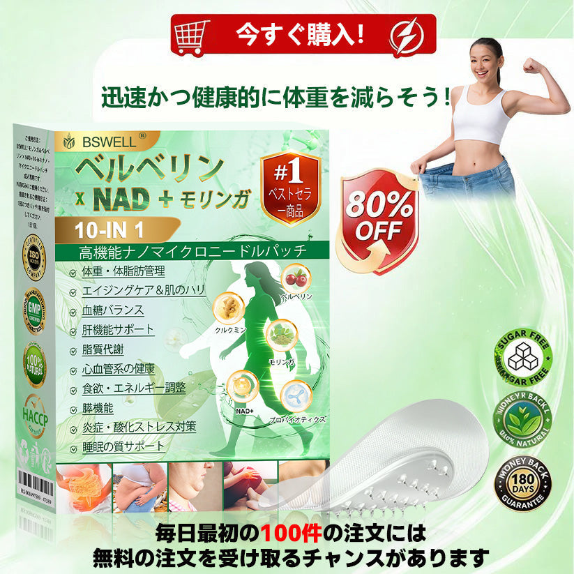 🧑‍⚕️公式旗艦店 /BSWELL®＆NAD+ 10-in-1 ナノ強化フォーミュラ — 肥満、肌のたるみ、糖尿病、睡眠時無呼吸症候群、関節の悩み、その他健康上の懸念にアプローチ🌟