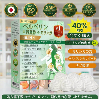 🧑‍⚕️公式旗艦店 /BSWELL®＆NAD+ 10-in-1 ナノ強化フォーミュラ — 肥満、肌のたるみ、糖尿病、睡眠時無呼吸症候群、関節の悩み、その他健康上の懸念にアプローチ🌟